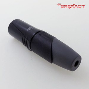 Conector XLR Macho de 3 Pines de Aleación de Zinc con Carcasa Negra y Contactos Plateados para Aplicaciones de Audio y Video - SREXACT SVP555V-BK - Product Image 2