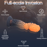 Enorme Dildo Anal de Fantasía con Forma de Monstruo Alienígena, Dildo Grande con Ventosa Fuerte para Juego con Manos Libres