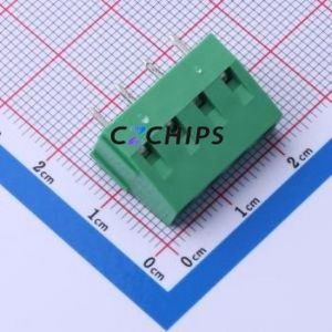 MX128-5.0-04P-GN01-Cu-Y-A Screw Terminal Block Through hole Component (THT),P=5mm Connector 1x4P 5mm Green Through Hole - Product Image 2
