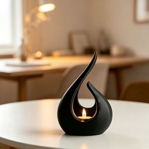Support de bougie en forme de flamme imprimé en 3D, style artistique transfrontalier, minimaliste, fait main, fabriqué en Chine pour la maison, l'auberge et le <span class=keywords><strong>café</strong></span> - Product Image 2