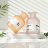 Bouteille diffuseur en verre dépoli de luxe, forme ventrue, 50ml 100ml 125ml 150ml 200ml 250ml 500ml, vide, pour diffuseur à bâtonnets, avec logo OEM