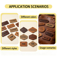 Patch en cuir souple et durable de qualité supérieure avec logo personnalisé, en cuir gommé souple, pour articles en cuir