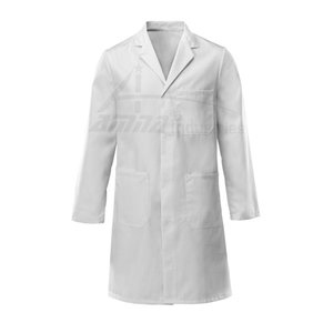 Manteau de laboratoire en coton Polyester pour homme, couleur blanche, longueur classique, Offre Spéciale - Product Image 4