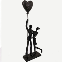 Sculptures de couple en fonte faites à la main, art abstrait cœur ballon, amoureux, décoration de salon, bureau, cadeau de mariage, anniversaire