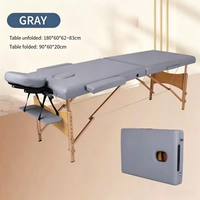 Table de massage, lit de beauté SPA portable réglable en hauteur avec repose-tête et accoudoirs pour salon et tatouage