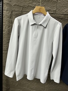 <span class=keywords><strong>Polo</strong></span> sportiva da <span class=keywords><strong>uomo</strong></span> a maniche lunghe di alta qualità con mezza zip, per attività all'aperto, con fodera spazzolata termoisolante, 100% poliestere - Product Image 6