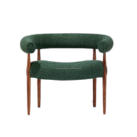 Nouveau design spécial jambe en bois Tube rembourrage arrière sièges souples Restaurant salle à manger fauteuil