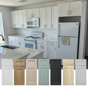 Armoires de cuisine contemporaines blanches de style Shaker |   Meubles de cuisine prêts à assembler |   Solutions de rangement pour armoires de cuisine RTA - Product Image 1