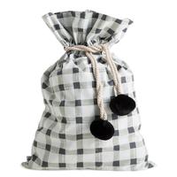 Sacs de Noël vierges en coton et lin pliables, sacs cadeaux écologiques avec cordon de serrage, sacs de Noël vierges