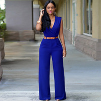 C230266 Einteiliger Anzug Formeller Jumpsuit Ärmellos V-Ausschnitt Gerade Geschnittener Business-Jumpsuit für Bürodamen