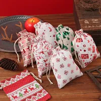 Sac de rangement en coton 10x14cm avec estampage doré pour cadeaux, Noël, bonbons, noix - Divers styles, usage industriel, agriculture, etc.