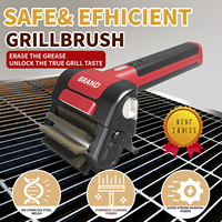 Brosse sans poils rechargeable sans fil en ABS pour éliminer les restes de nourriture brûlés – Sans poils