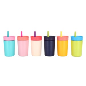 Cute Custom Eco-Friendly Kids Stainless Steel Vacuum <b>Tumbler</b> <b>with</b> Spill Resistant Lid Flexible <b>Straw</b> & Insulated Design - Product Image 4