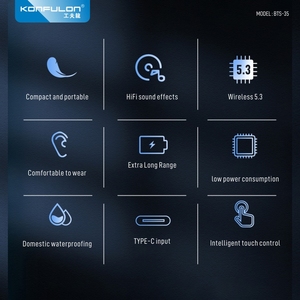 JOKO Newset presenta la nuova tecnologia gaming in-ear cuffie auricolari wireless blue tooth auricolari senza fili per <span class=keywords><strong>samsung</strong></span> - Product Image 2