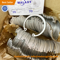 MALAXY Stainless Steel Black 65mn Manganese Steel C Type External Circlip Retaining Clip Ring for Shaft