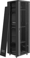 Rak Server Pusat Data Industri Baja Hitam 42U 600x600 dengan Perlindungan IP20, Tipe Lantai, Tersedia