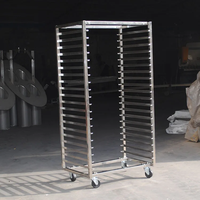 Chariot de boulangerie en acier inoxydable 304 de qualité alimentaire supérieure, chariot de refroidissement multi-niveaux personnalisé pour pâtisserie et transport de pain