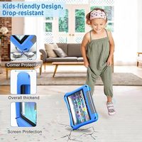 Pour Amazon Kindle Fire HD 10 2021/2023 13e enfants belle poignée de pare-chocs en mousse EVA souple béquille pliante couverture de tablette robuste