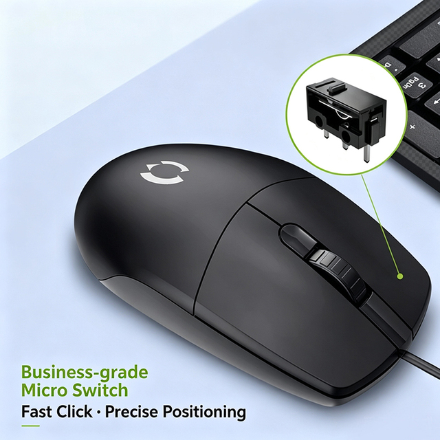 Dimao DM01 Gaming Computer Mouse-Slim Compact Wired USB Mouse Optical Sensor Silent Design for Mac Windows PC Laptop