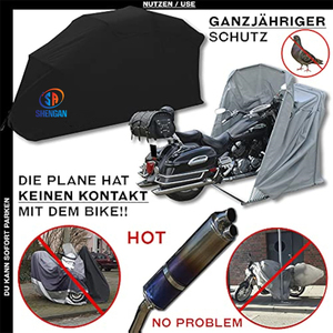 <span class=keywords><strong>Garage</strong></span> per <span class=keywords><strong>Moto</strong></span> Retrattile e Pieghevole <span class=keywords><strong>con</strong></span> Telaio in Metallo e Tettoia Impermeabile per Uso in Tutte le Stagioni - Product Image 3