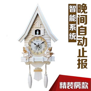 Cuckoo <b>Clock</b> For Living Room <b>Battery</b> Powered European Style With Hourly Chime Single Face Wall <b>Clock</b> - Product Image 2