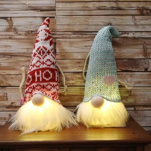 Luces LED de Navidad con diseño de gnomos, adornos de mesa navideños, decoraciones de Navidad, muñecos de luz, gnomos decorativos para mesa. - Product Image 1
