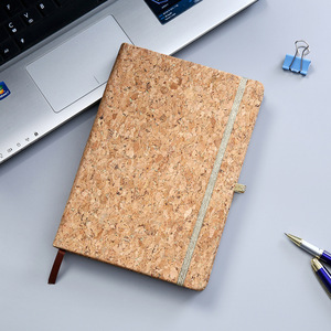Eco-Friendly A5 Hardcover <strong>Notebook</strong> Journal with 100 Recycled <strong>Lined</strong> Pages Loose-Leaf Spiral Binding Wood Cover Cork Fabric Gift - Product Image 5