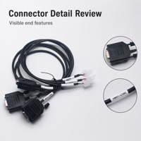 Câble Série RS232 DB9 pour Harnais de Câblage Automobile avec Multiples Bornes Étiquetées pour Programmation PLC, Contrôle Industriel et Capteurs