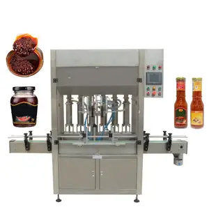 Fully automatic Pneumatic Piston Jam And Peanut Butter Filling Machine Virgin Coconut Oil Bottling Machine