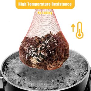 Dày tái sử dụng cấp thực phẩm sản xuất lưới với dây rút trái cây rau trong hải sản đun sôi nấu ăn cua Ngao - Product Image 5