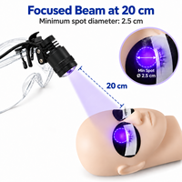 Lampe UV pour le durcissement des cils 5W, lampe UV à clipser avec pédale, spot lumineux réglable, mains libres pour la colle d'extension de cils