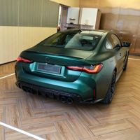 Film Vinyle Mat Métallisé Vert Foncé de Haute Qualité pour Covering Automobile, Autocollant de Protection de Carrosserie Anti-Rayures, Effet de Changement de Couleur