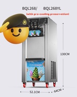 Machine à yogourt glacé commercial, 2 saveurs, pour bar à salades, avec système de pré-refroidissement et de pompe à air, et économie d'énergie