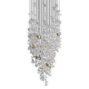 manufacturer customized hotel villa decoration <b>large</b> led flower chandelier wedding for ceiling decoration - Product Image 6