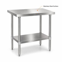 Tables en acier inoxydable 304/201, parfaites pour toutes sortes d'utilisations, comme les barbecues en plein air, les étagères de garage, etc.
