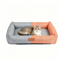 Lit orthopédique pour chien et chat personnalisable, lavable, avec rembourrage en éponge, faible MOQ, tapis de couchage amovible pour animaux de compagnie