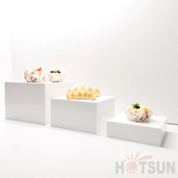 Présentoir Cubique en Acrylique de Haute Qualité, Étagère Gigogne, Rehausseurs de Buffet en Acrylique, Rehausseurs Alimentaires pour Table de Buffet