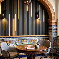 Panneaux muraux fluorescents WPC pour salle de sport extérieure, salle de bain et appartement - Design moderne imperméable et insonorisé avec motifs floraux