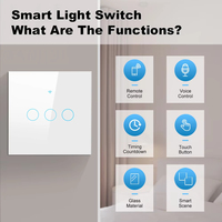 Module de commande intelligent RKHK pour interrupteurs électriques intelligents, compatible Zigbee, avec éclairage LED mural et fonction de contrôle de l'eau