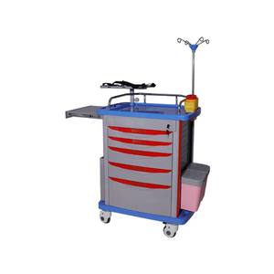 ABS Plastic Multi-Functional Emergency Rescue Cart with Five Drawers Hospital <b>Ambulance</b> Trolley - Product Image 2