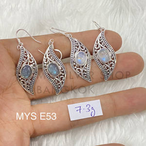 925 <b>Silver</b> <b>Drop</b> <b>Earring</b> Bulk Wholesale <b>Silver</b> Fine <b>Earrings</b> - Product Image 1