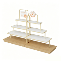 Meuble de présentation personnalisé pour magasin maternité-bébé, surface en stratifié métallique pour lait en poudre, jouets pour enfants, table promotionnelle modèle CK