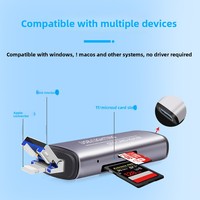 Lector de Tarjetas USB y Lightning, Lector de Tarjetas de Memoria de Doble Interfaz SD TF para iPhone, iPad y PC