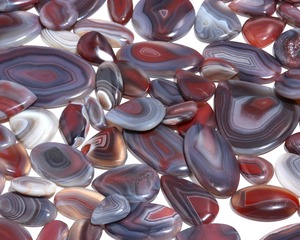 Agate du Botswana naturelle, mélange de cabochons de pierres précieuses |   Pierres brutes à bandes, couleurs variées, certifiées par un tiers pour la fabrication de bijoux, vente en gros - Product Image 6