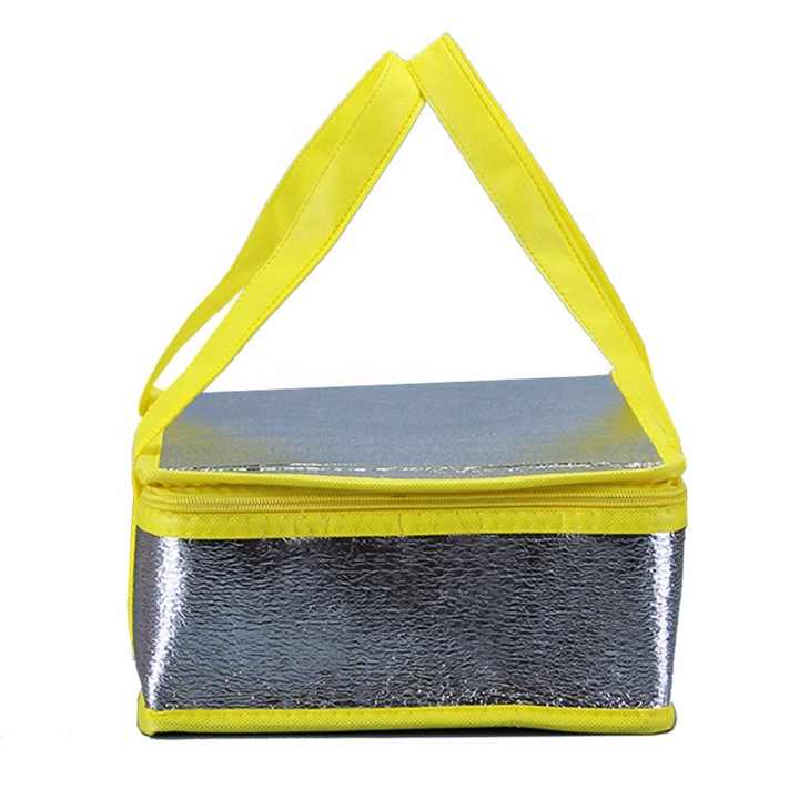 silver insulated cooler food bag disposable aluminum foil cake
