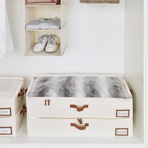 Bolsa de Almacenamiento de Ropa Plegable Grande con Base Reforzada, Doble Cremallera, Organizador de Ropa Portátil, Almacenamiento Debajo de la Cama - Product Image 2