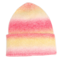 Herfst/Winter Gradiënt Gebreide Muts Voor Dames Grensoverschrijdende Tie-Dye Mutsen, Regenboog Warme Dikke Puntmuts
