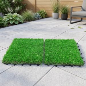 The turf tile 300 x 300 mm easy install waterproof no tools interlocking <b>deck</b> tiles decoring balcony garden way indoor outdoor - Product Image 3