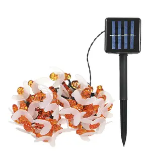 Solar String Lights Honey Bee, 30 LED 8 Modes Solar Powered Garden Lights, Waterproof Solar Fairy Lights for Yard Decor Children