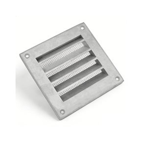 Rejilla de Ventilación Cuadrada de Aluminio Fundido de 150 mm, Rejilla de Ventilación para Pared Exterior con Malla Antiinsectos Integrada - Product Image 4